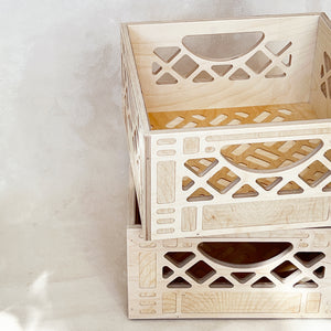Wooden Milk Crate