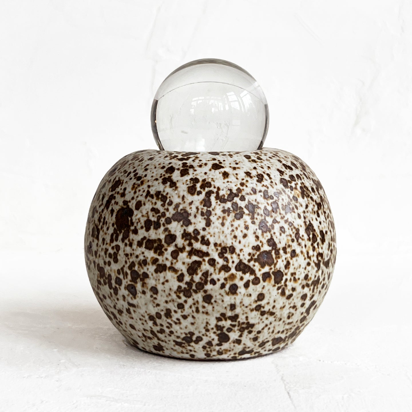 Glass Orb Vessel in Quail