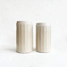 Load image into Gallery viewer, Large Faceted Vase in Oyster