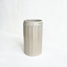 Load image into Gallery viewer, Large Faceted Vase in Oyster