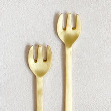 Load image into Gallery viewer, Brass Dessert Fork