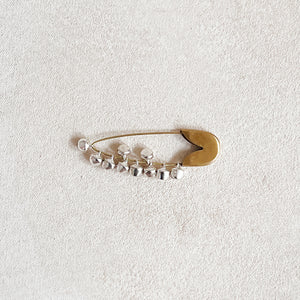 Brass Safety Pin with Bells