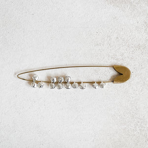 Brass Safety Pin with Bells