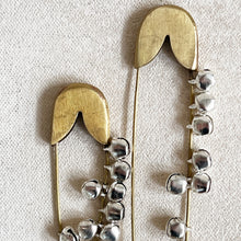 Load image into Gallery viewer, Brass Safety Pin with Bells