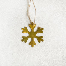 Load image into Gallery viewer, Brass Snow Flake Ornament
