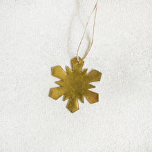 Load image into Gallery viewer, Brass Snow Flake Ornament