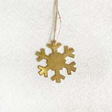 Load image into Gallery viewer, Brass Snow Flake Ornament