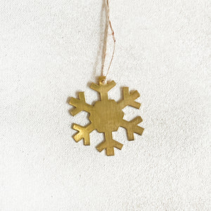 Brass Snow Flake Ornament