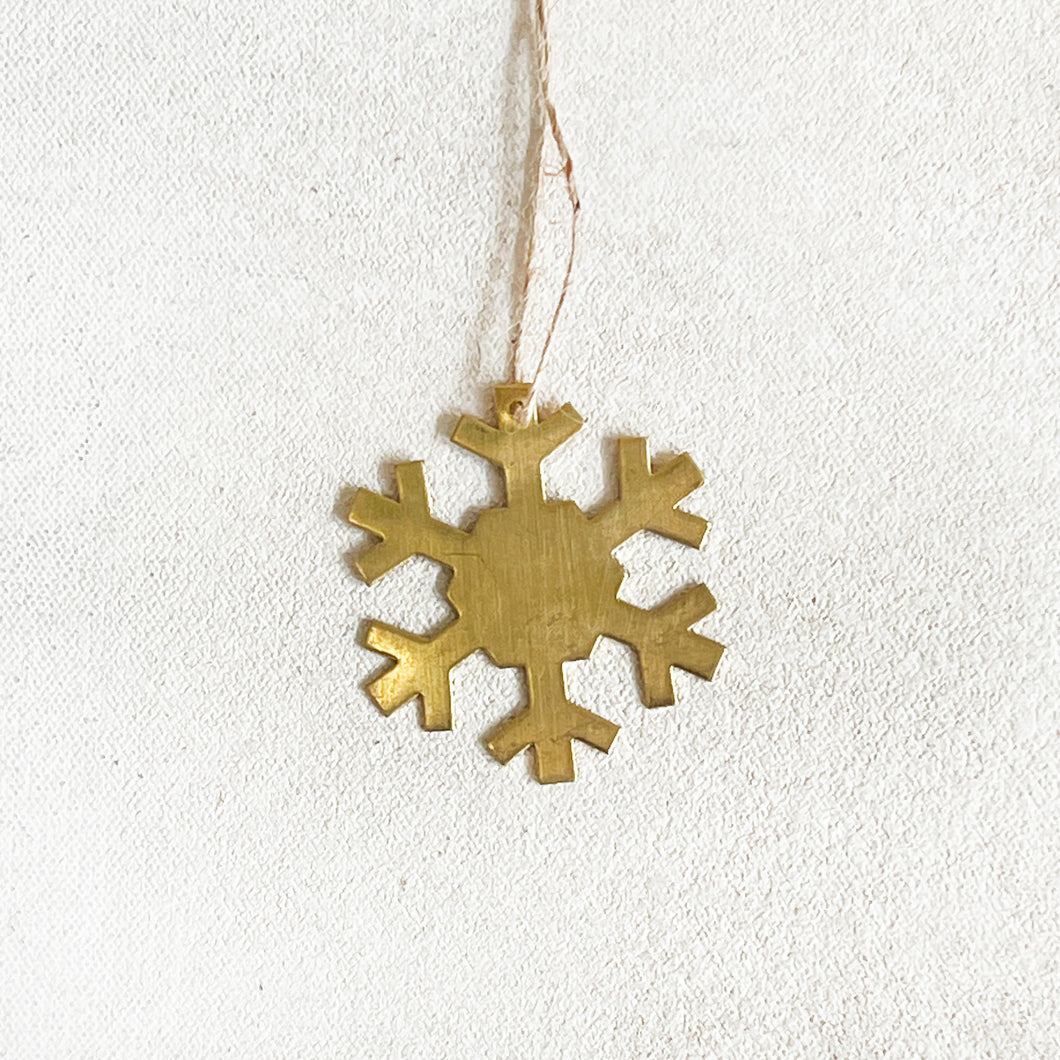 Brass Snow Flake Ornament