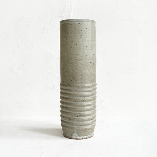 Tall Textured Vase in Smoke