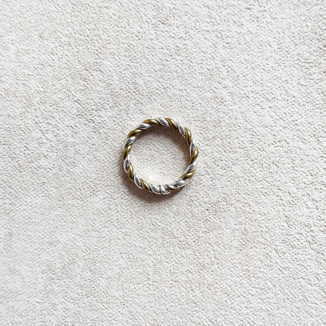 Rope Ring in Brass & Sterling