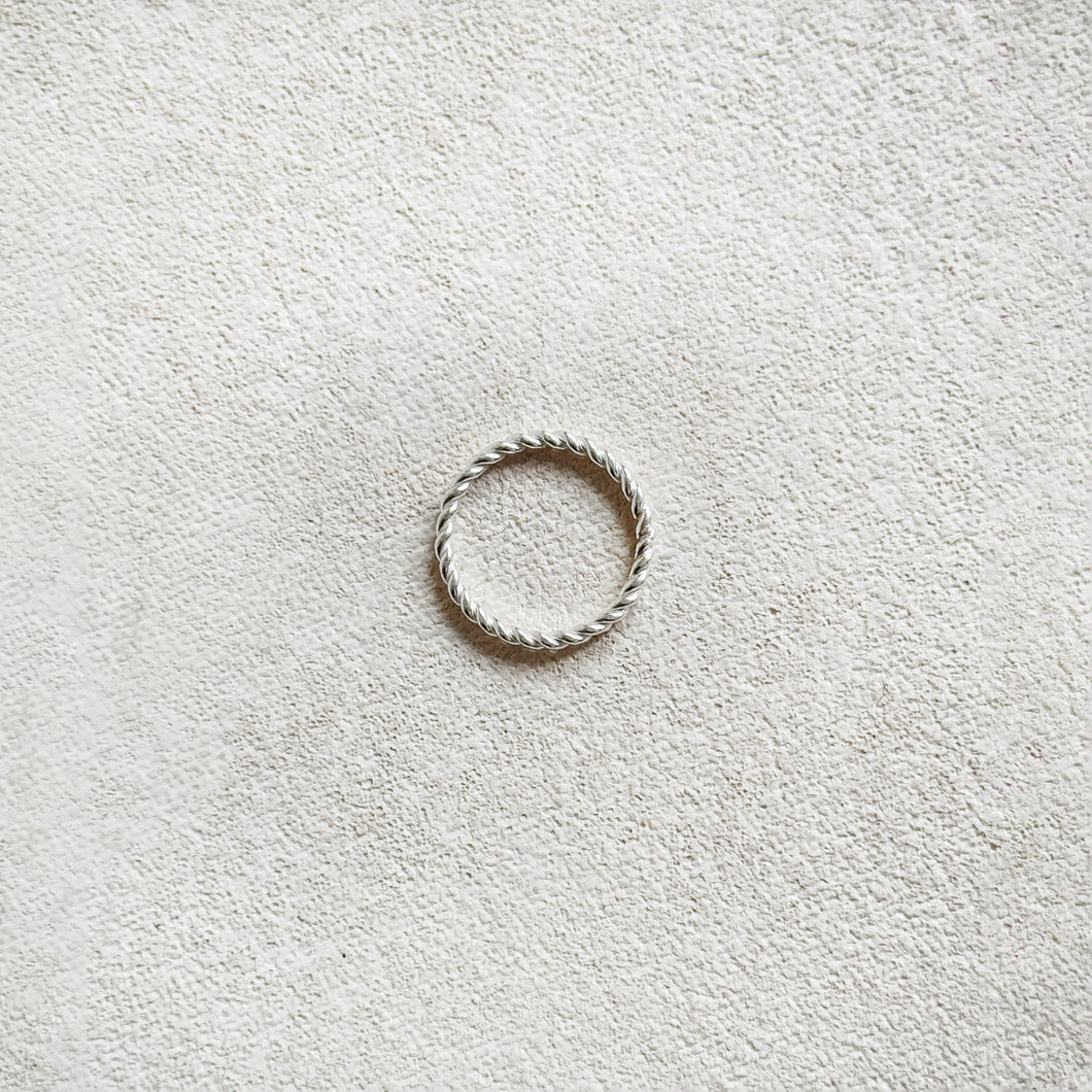Rope Ring in Sterling