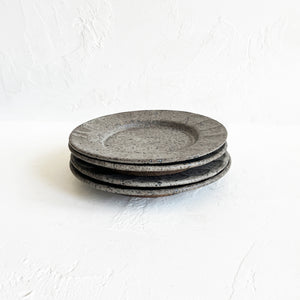 Faceted Dessert Plate in Driftwood