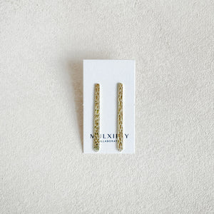 Brass Stick Earrings