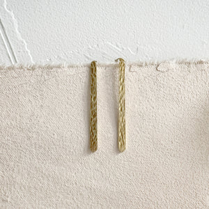 Brass Stick Earrings