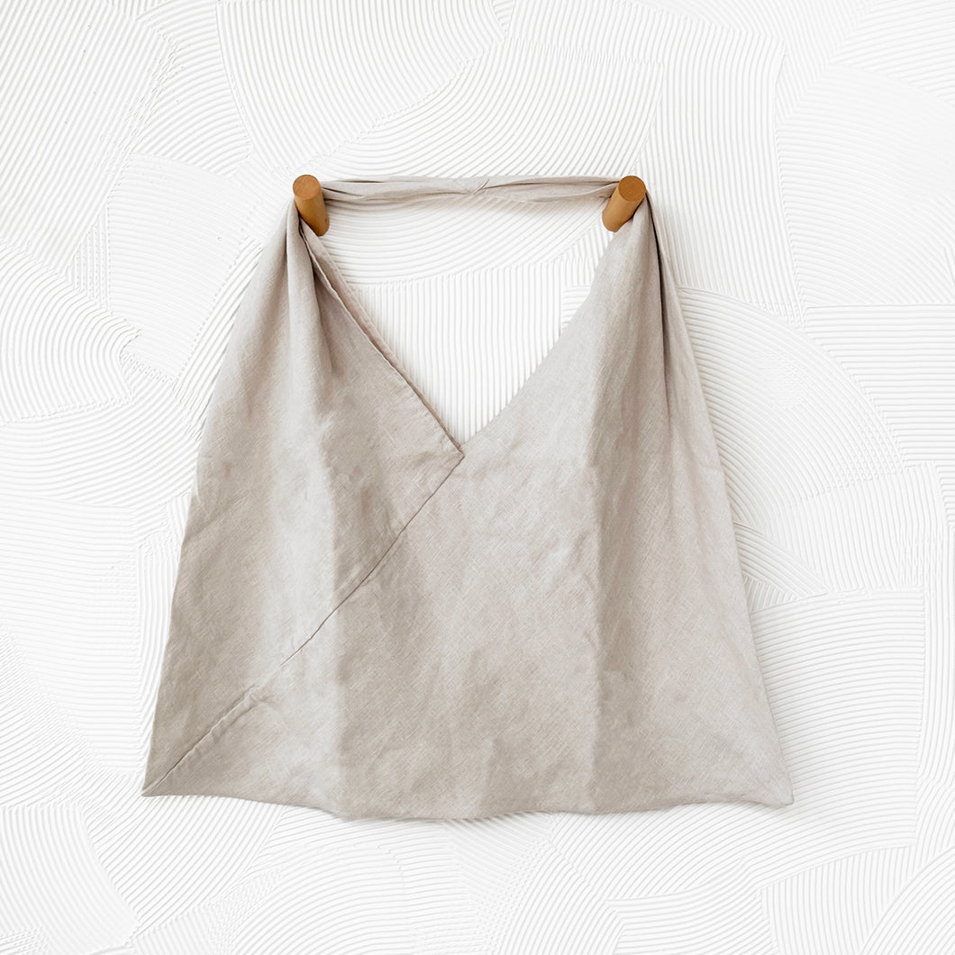 Linen Shoulder Bag in Natural