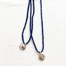 Load image into Gallery viewer, Lapis Necklace with Sterling Charm