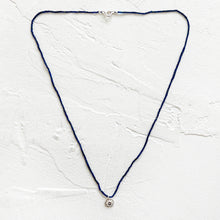 Load image into Gallery viewer, Lapis Necklace with Sterling Charm