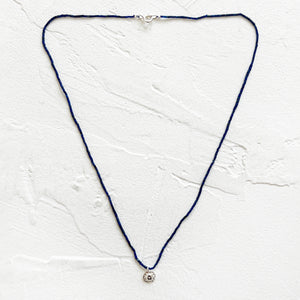 Lapis Necklace with Sterling Charm