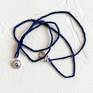 Lapis Necklace with Sterling Charm