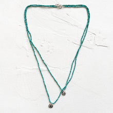 Load image into Gallery viewer, Turquoise Necklace with Sterling Charm