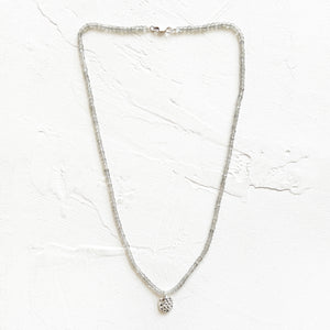 Moonstone Necklace with Urchin Charm