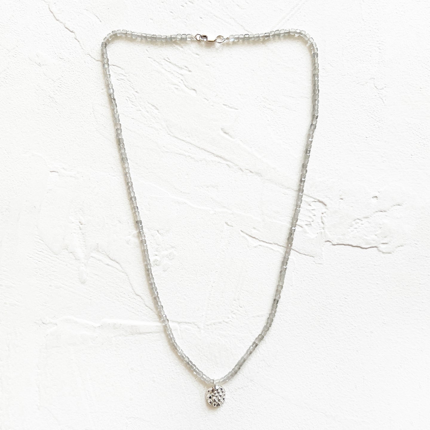 Moonstone Necklace with Urchin Charm