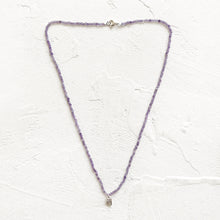 Load image into Gallery viewer, Faceted Amethyst Necklace with Limpet Charm