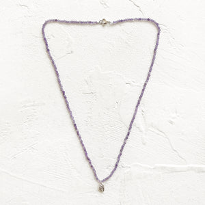 Faceted Amethyst Necklace with Limpet Charm