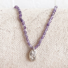 Load image into Gallery viewer, Faceted Amethyst Necklace with Limpet Charm