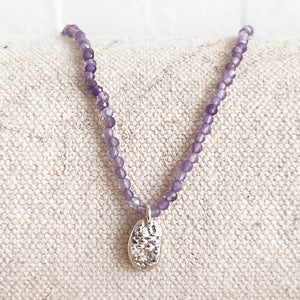 Faceted Amethyst Necklace with Limpet Charm