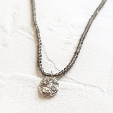 Load image into Gallery viewer, Smokey Quartz Necklace with Coral Charm