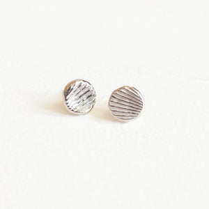 Silver Scallop Studs