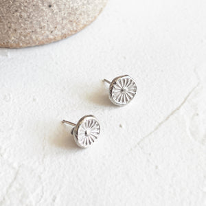 Silver Chamomile Studs