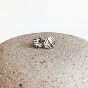 Silver Limpet Shell Studs