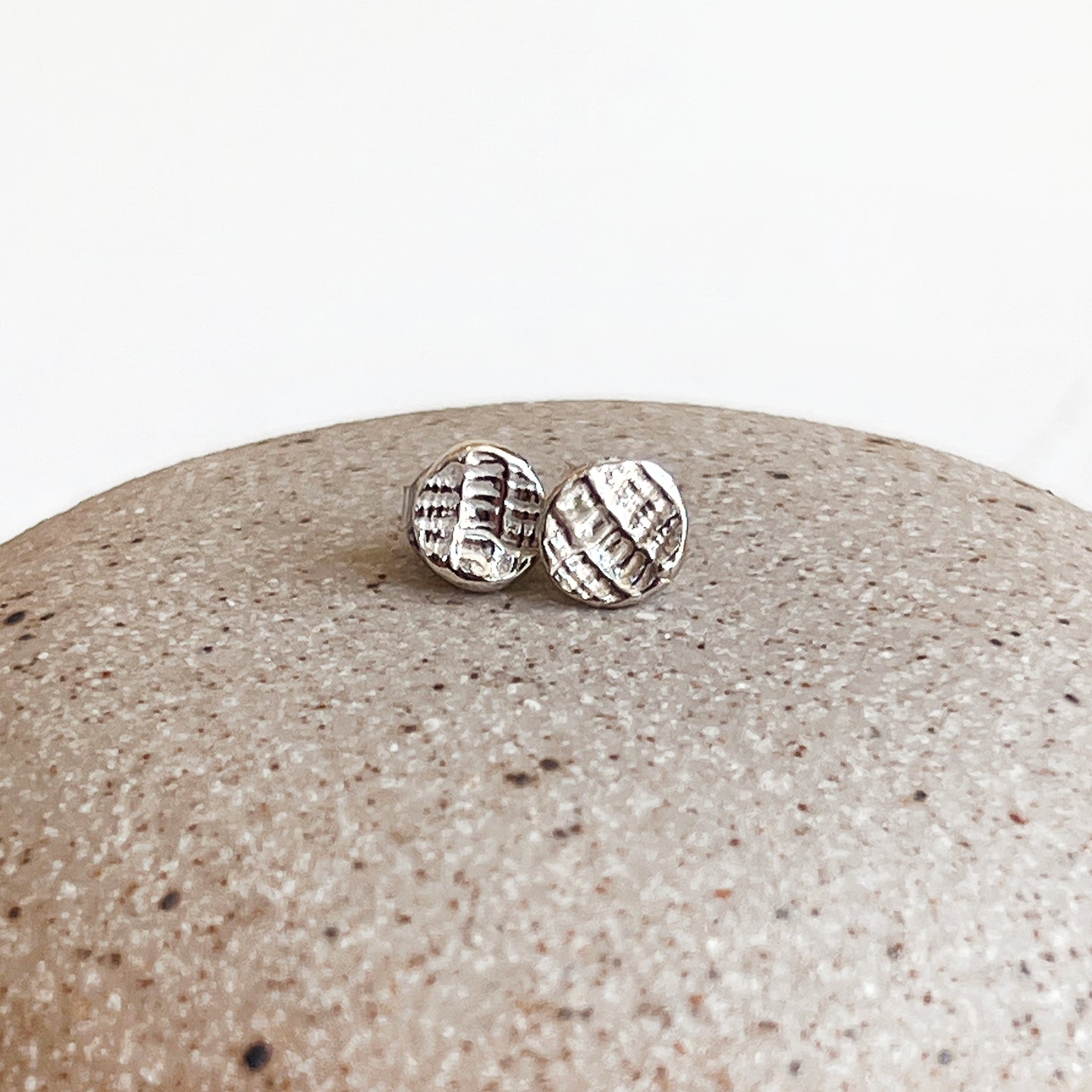 Silver Limpet Shell Studs