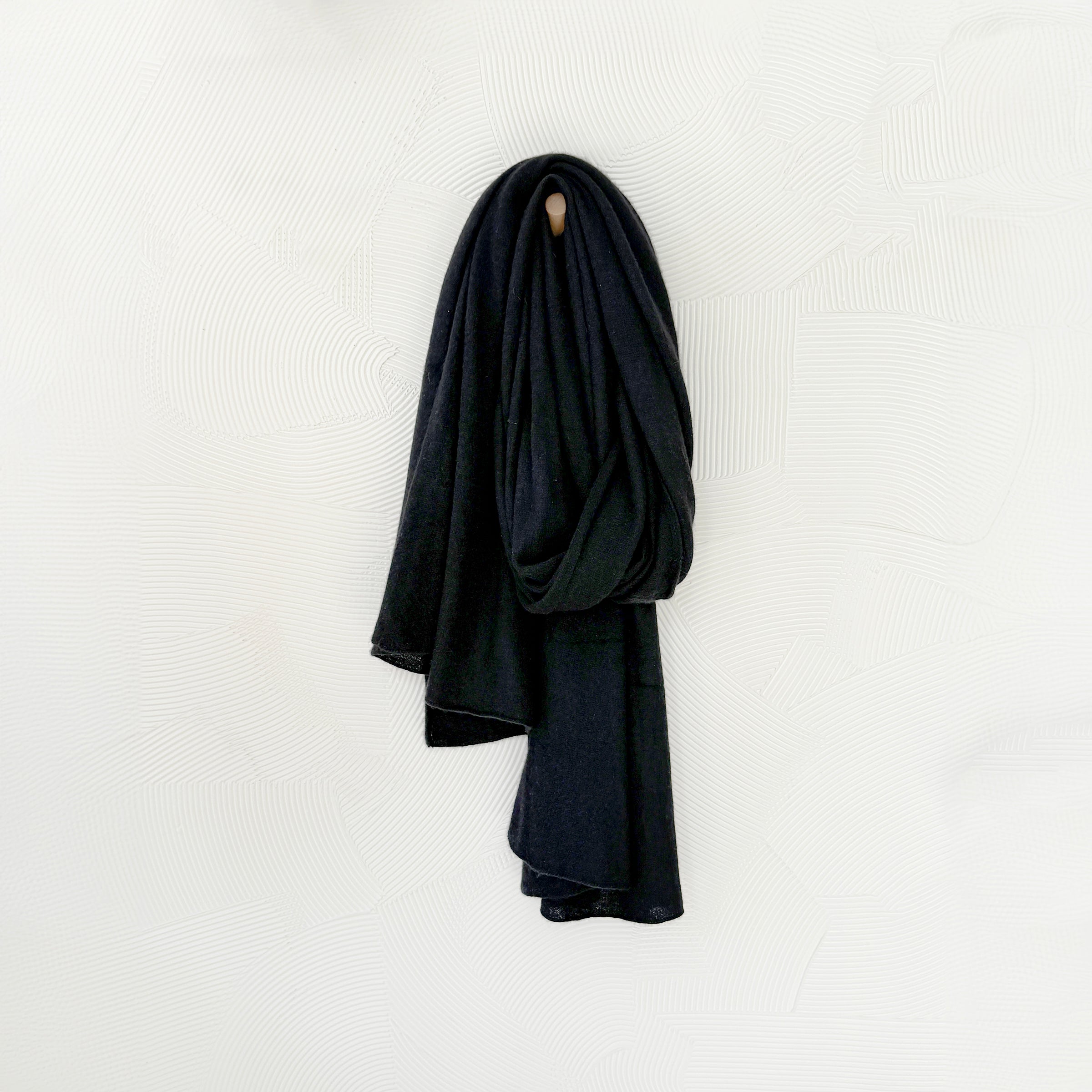 Vintage Black Cashmere Wrap