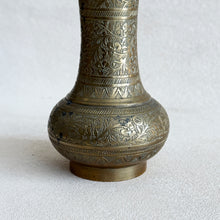 Load image into Gallery viewer, Vintage Etched Brass Vase