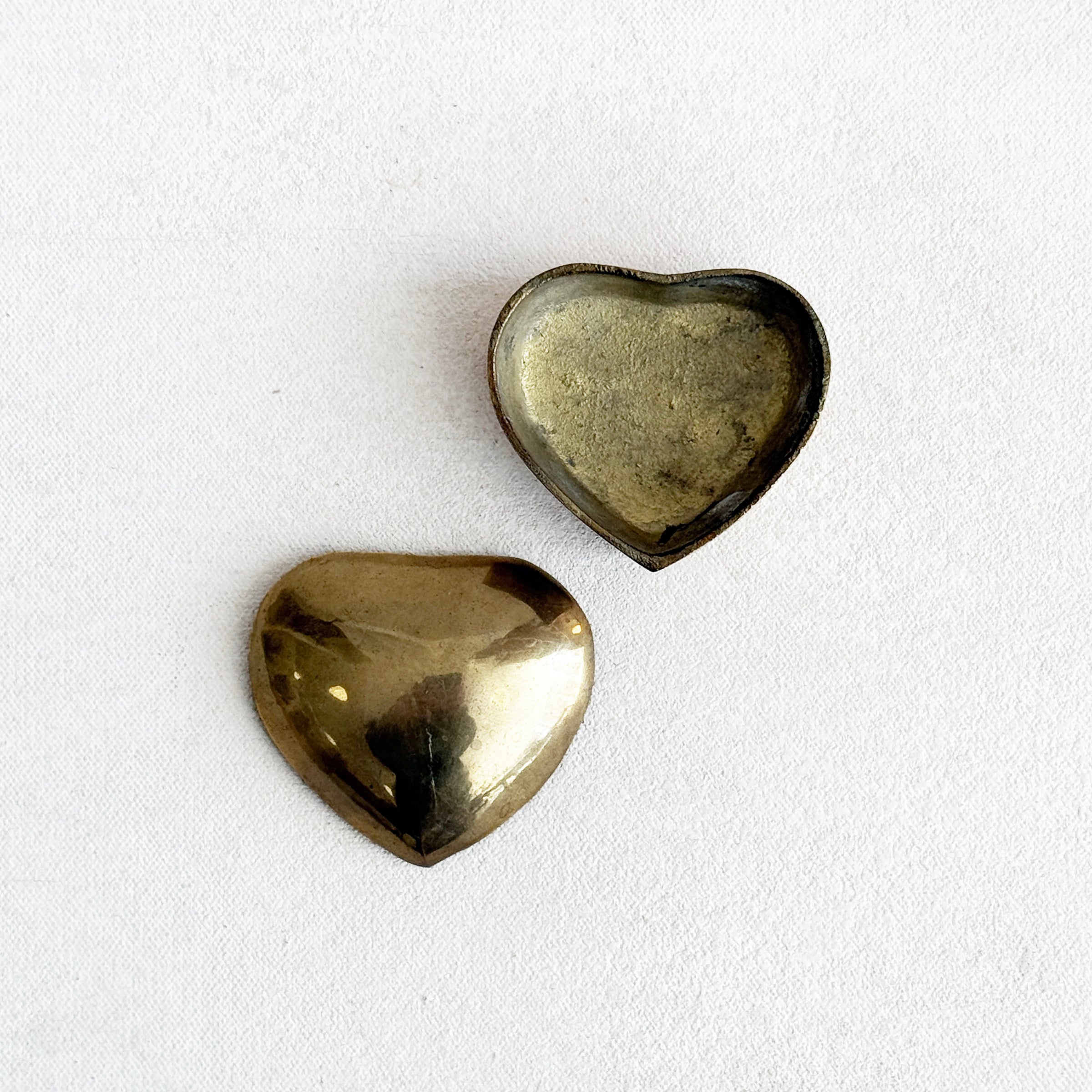 Vintage Brass Lidded Heart Box