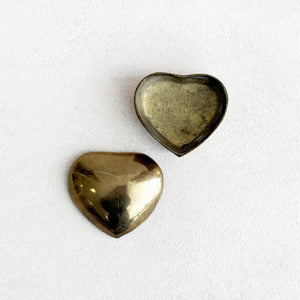 Vintage Brass Lidded Heart Box