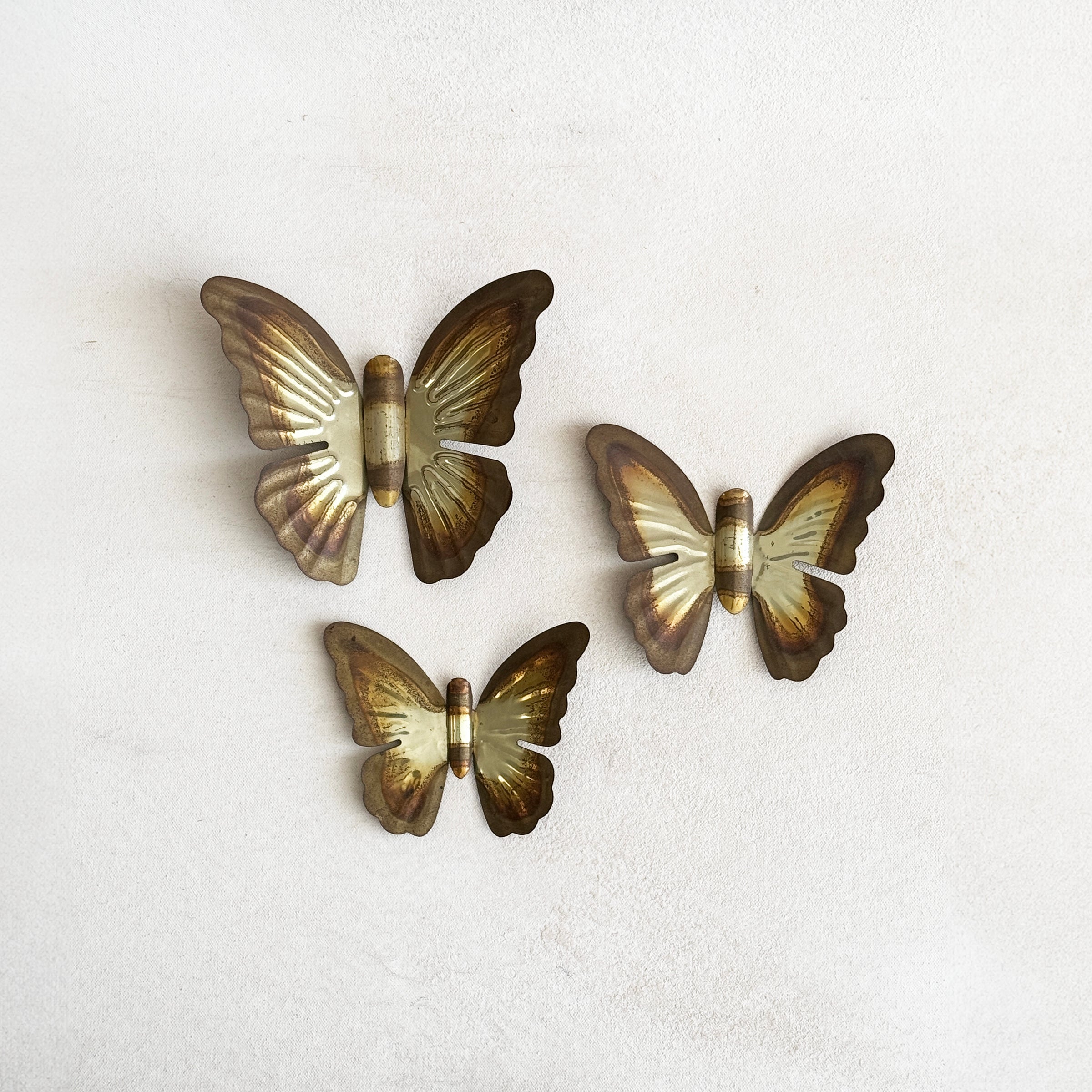 Set of Vintage Metal Butterflies