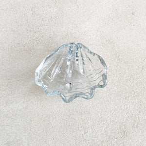Vintage Glass Clam Shell Dish