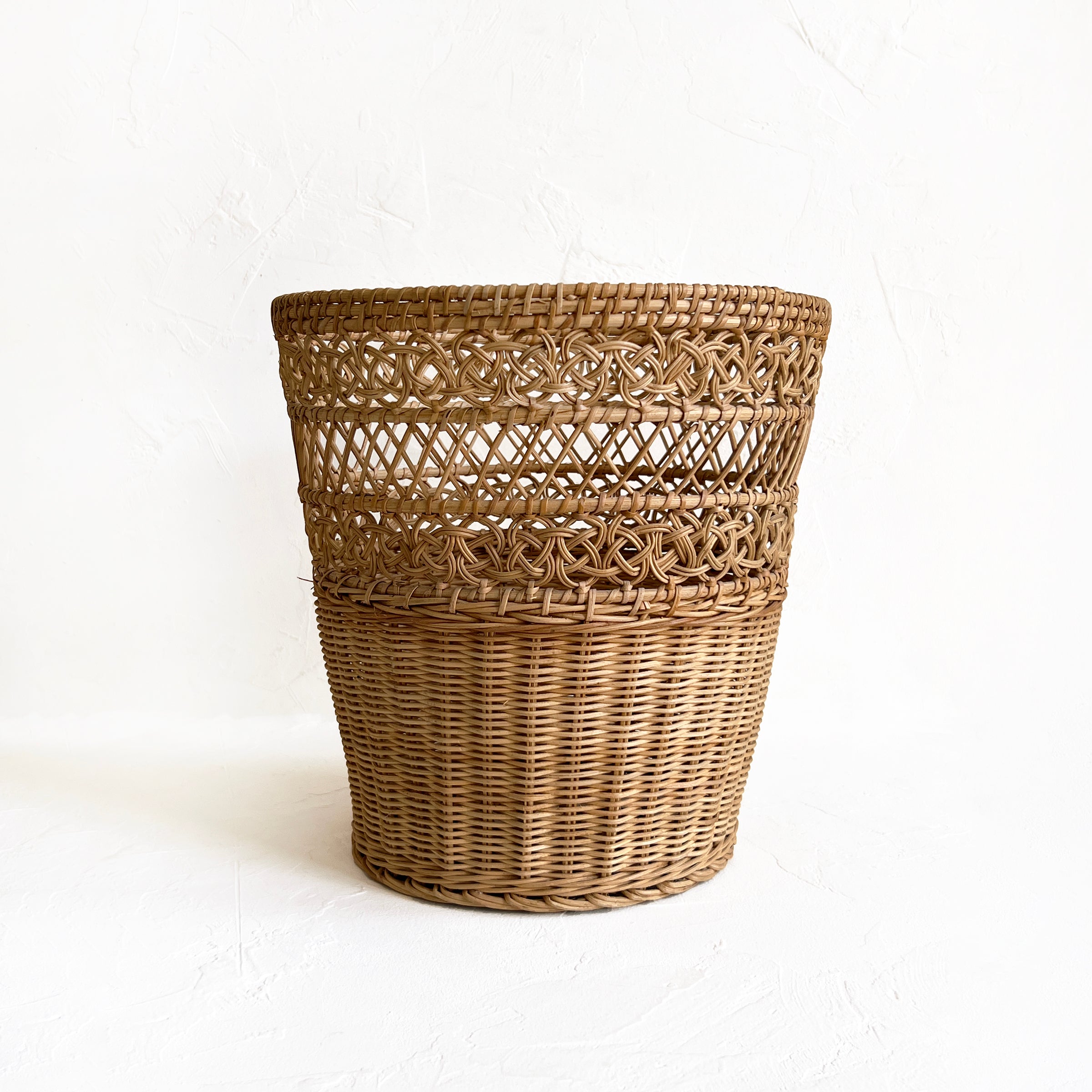 Vintage Wicker Waste Basket