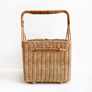 Vintage Wicker Picnic Caddy