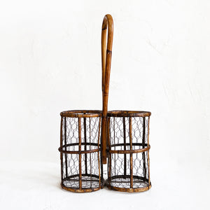 Vintage French Wine Carrier