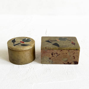 Vintage Soapstone Trinket Box