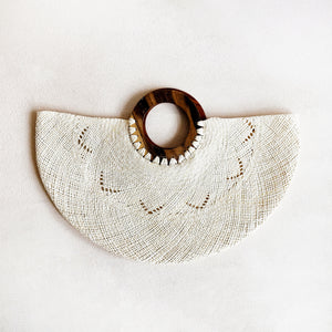 Wooden Handle Palm Hand Bag
