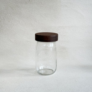 Mason Jar with Walnut Lid