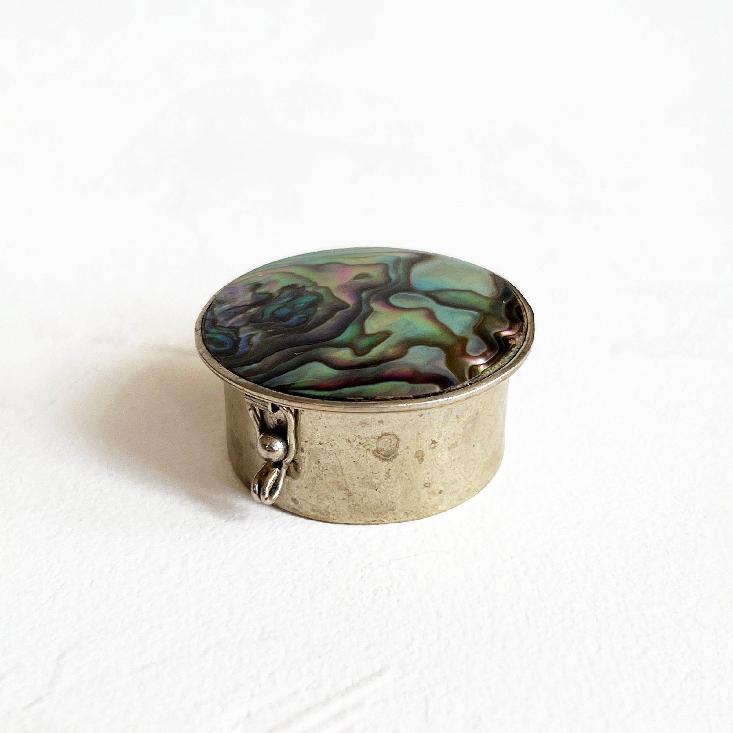 Vintage Abalone Pill Box
