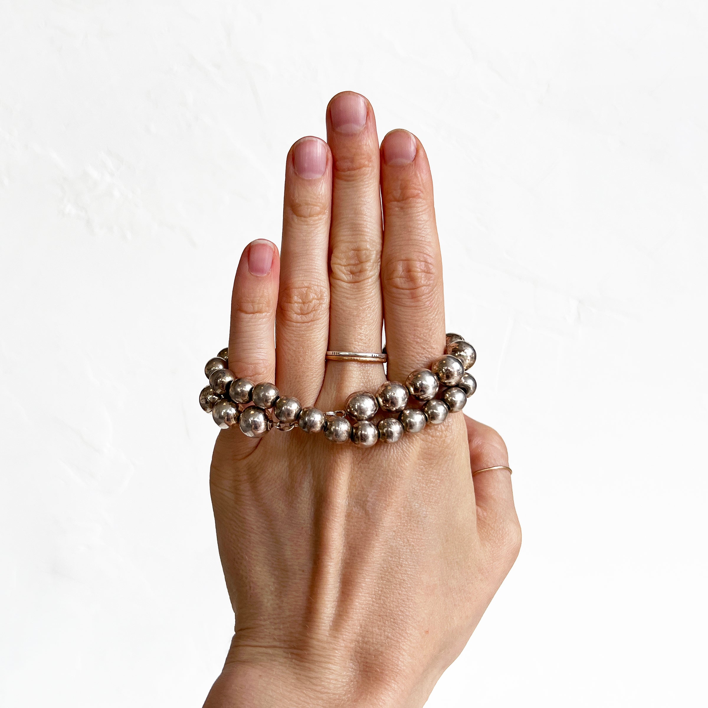 Vintage Sterling Silver Ball Bracelet